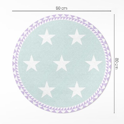 Covor rotund din vinil Decor cu stele strălucitoare