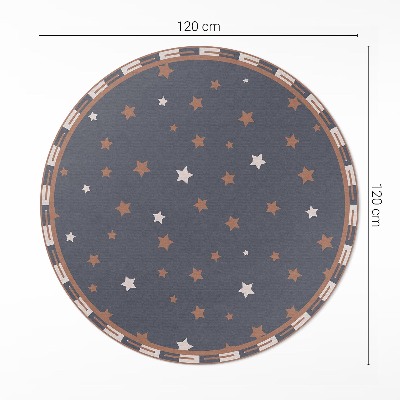 Covor rotund din vinil Stele pastelate pe un fundal întunecat