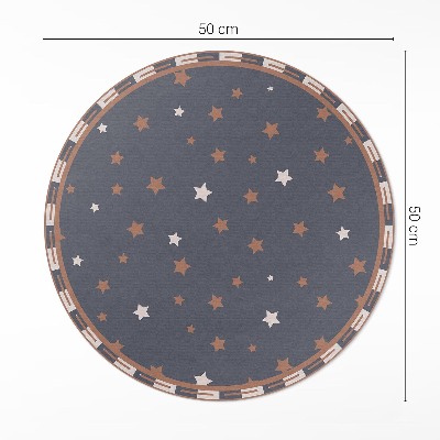Covor rotund din vinil Stele pastelate pe un fundal întunecat