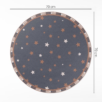 Covor rotund din vinil Stele pastelate pe un fundal întunecat