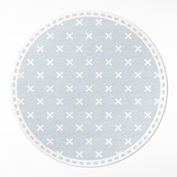 Covor rotund din vinil Cruci luminoase model minimalist