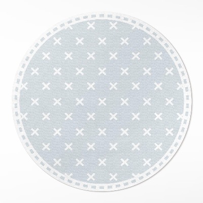 Covor rotund din vinil Cruci luminoase model minimalist