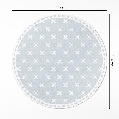 Covor rotund din vinil Cruci luminoase model minimalist