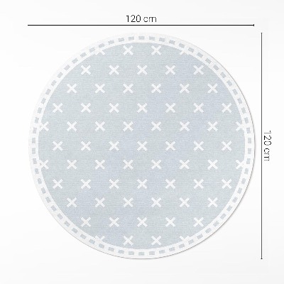 Covor rotund din vinil Cruci luminoase model minimalist