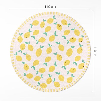 Covor rotund din vinil Lămâi suculente siciliene