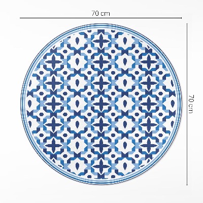 Covor rotund din vinil Mozaic spaniol model decorativ