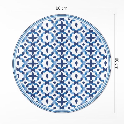 Covor rotund din vinil Mozaic spaniol model decorativ