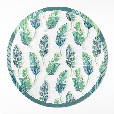 Covor rotund din vinil Pene boho într-un stil delicat