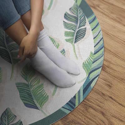 Covor rotund din vinil Pene boho într-un stil delicat
