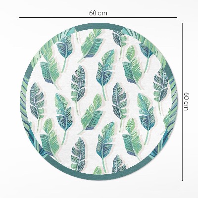 Covor rotund din vinil Pene boho într-un stil delicat