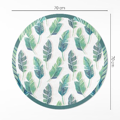 Covor rotund din vinil Pene boho într-un stil delicat