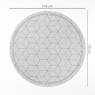 Covor rotund din vinil Mozaic geometric model fin