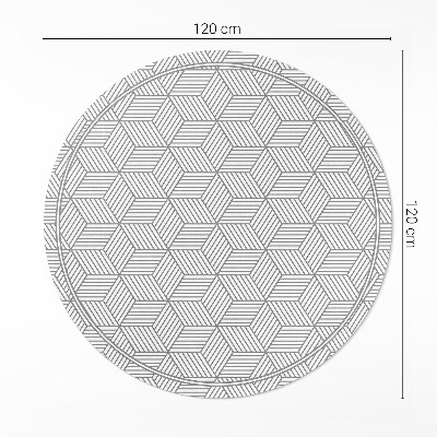 Covor rotund din vinil Mozaic geometric model fin