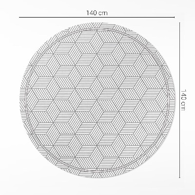 Covor rotund din vinil Mozaic geometric model fin