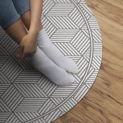Covor rotund din vinil Mozaic geometric model fin