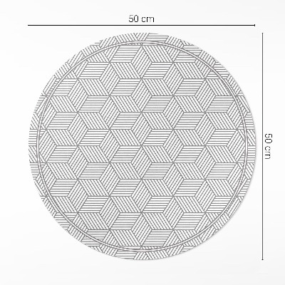 Covor rotund din vinil Mozaic geometric model fin