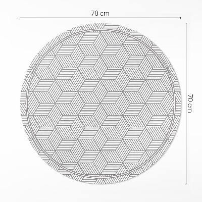 Covor rotund din vinil Mozaic geometric model fin