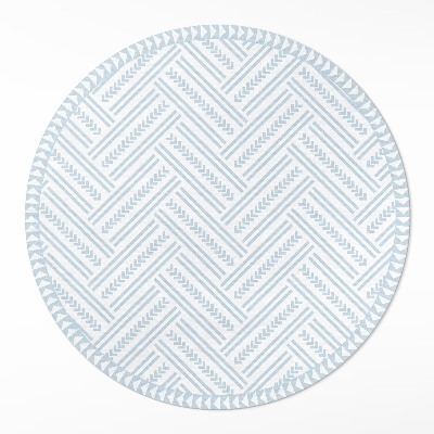 Covor rotund din vinil Model modern la modă de tip herringbone