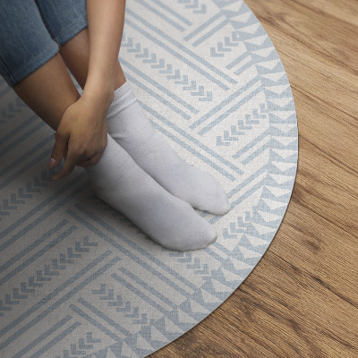 Covor rotund din vinil Model modern la modă de tip herringbone