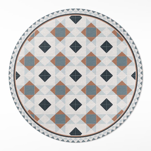 Covor rotund din vinil Plăci frumoase cu mozaic geometric