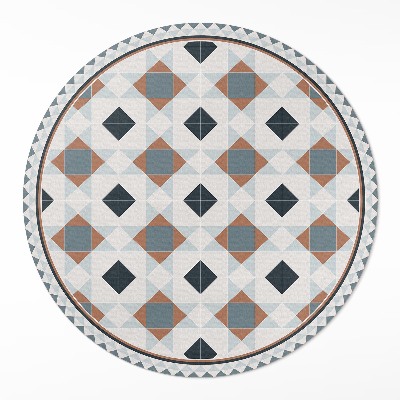 Covor rotund din vinil Plăci frumoase cu mozaic geometric