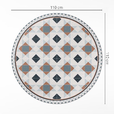 Covor rotund din vinil Plăci frumoase cu mozaic geometric