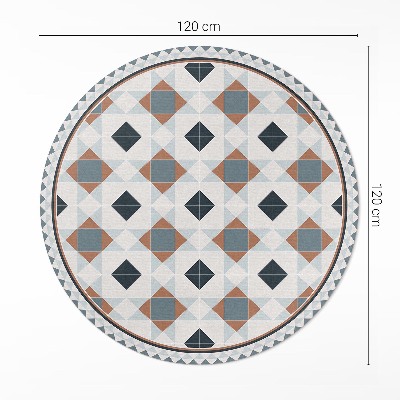 Covor rotund din vinil Plăci frumoase cu mozaic geometric