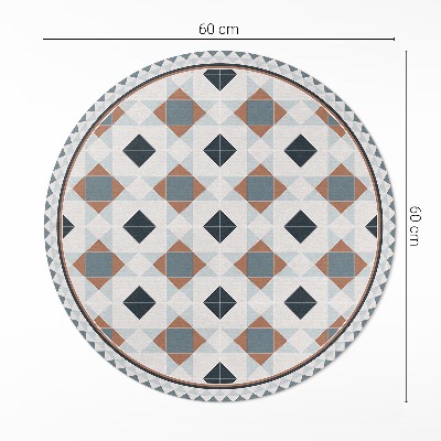 Covor rotund din vinil Plăci frumoase cu mozaic geometric