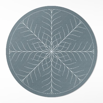 Covor rotund din vinil Model liniar minimalist în formă de heringbone