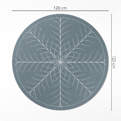 Covor rotund din vinil Model liniar minimalist în formă de heringbone