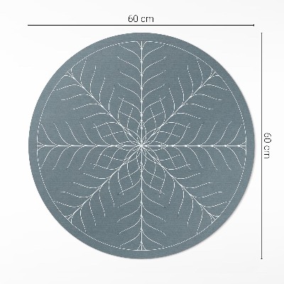 Covor rotund din vinil Model liniar minimalist în formă de heringbone