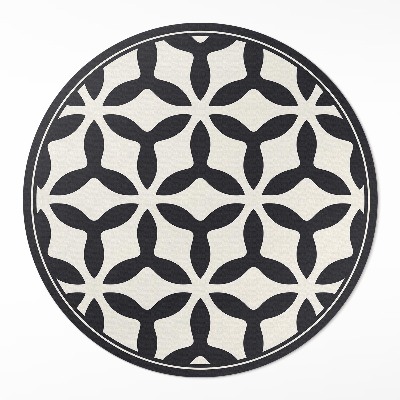 Covor rotund din vinil Model geometric modern