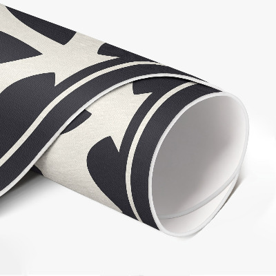 Covor rotund din vinil Model geometric modern