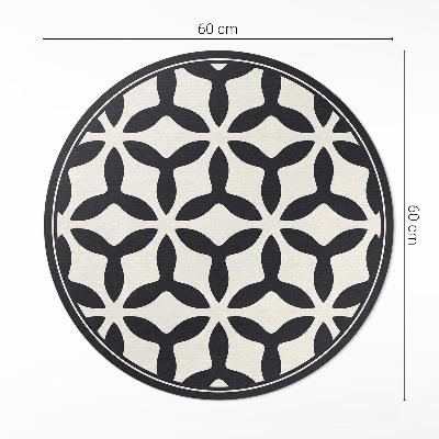 Covor rotund din vinil Model geometric modern