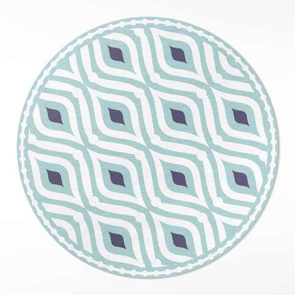 Covor rotund din vinil Valuri abstracte design elegant