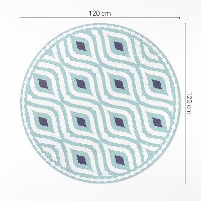 Covor rotund din vinil Valuri abstracte design elegant