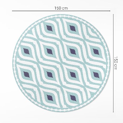 Covor rotund din vinil Valuri abstracte design elegant