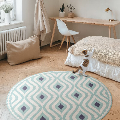 Covor rotund din vinil Valuri abstracte design elegant
