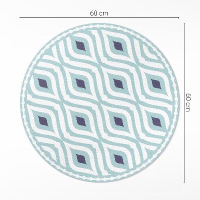Covor rotund din vinil Valuri abstracte design elegant