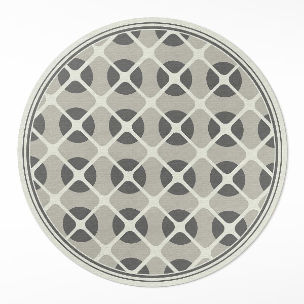 Covor rotund din vinil Mozaic minimalist forme geometrice