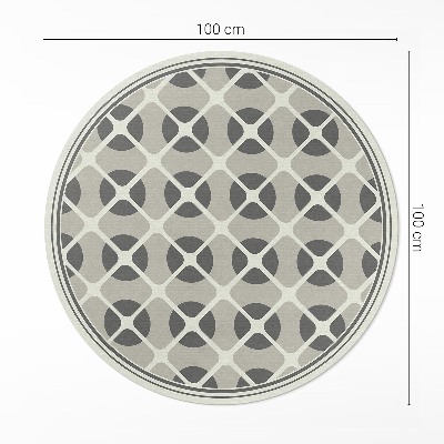 Covor rotund din vinil Mozaic minimalist forme geometrice