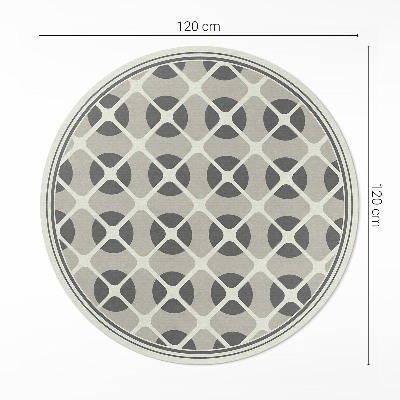 Covor rotund din vinil Mozaic minimalist forme geometrice