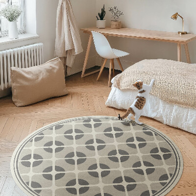 Covor rotund din vinil Mozaic minimalist forme geometrice