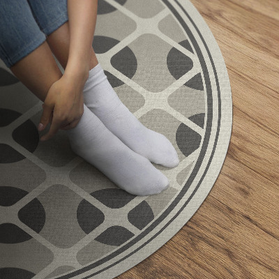 Covor rotund din vinil Mozaic minimalist forme geometrice