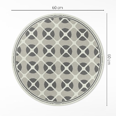 Covor rotund din vinil Mozaic minimalist forme geometrice