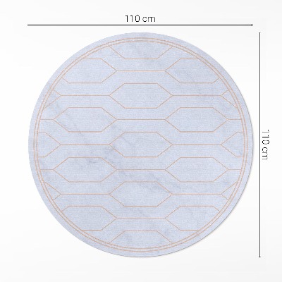 Covor rotund din vinil Model de linii pe marmură