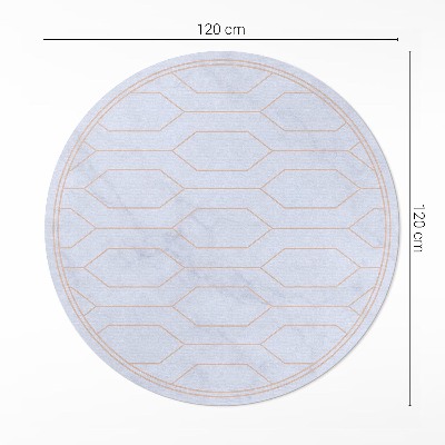 Covor rotund din vinil Model de linii pe marmură