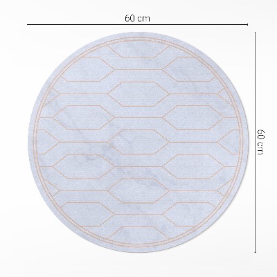 Covor rotund din vinil Model de linii pe marmură