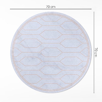 Covor rotund din vinil Model de linii pe marmură