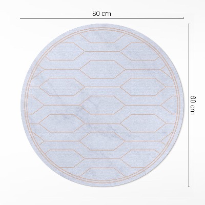 Covor rotund din vinil Model de linii pe marmură